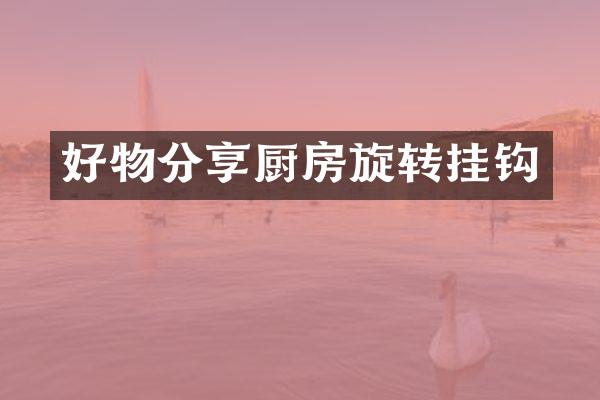 好物分享厨房旋转挂钩