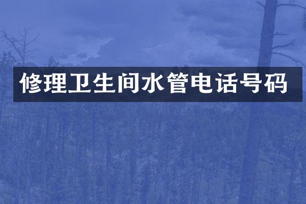 修理卫生间水管电话号码