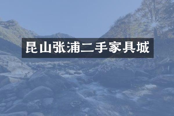 昆山张浦二手家具城