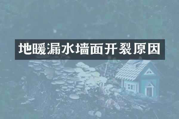 地暖漏水墙面开裂原因