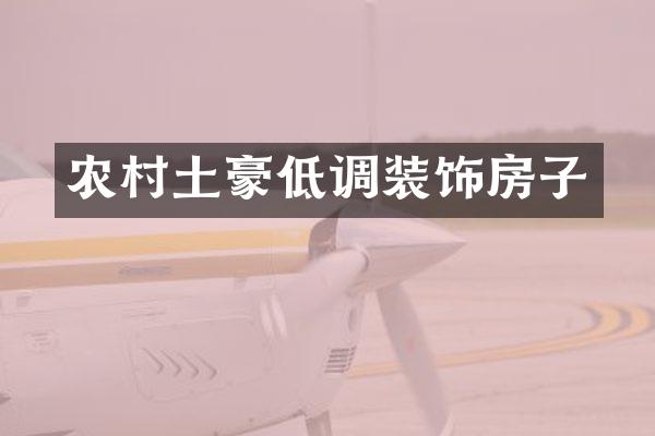 农村土豪低调装饰房子