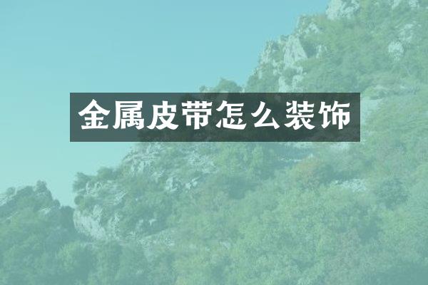 金属皮带怎么装饰