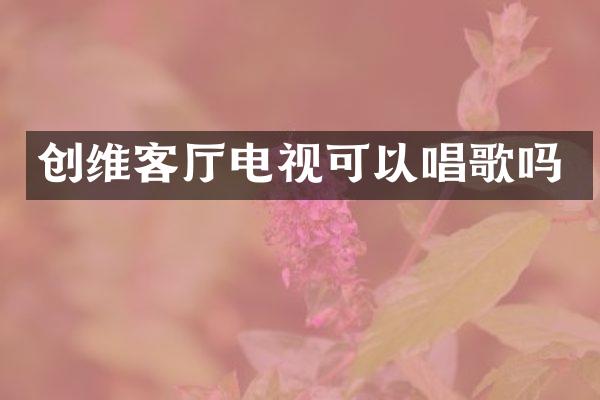 创维客厅电视可以唱歌吗