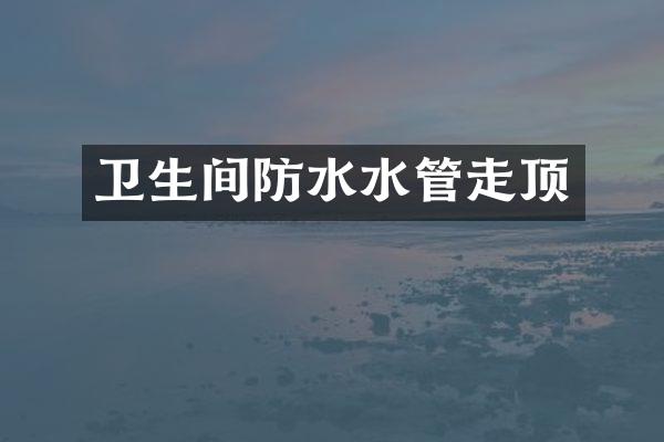 卫生间防水水管走顶
