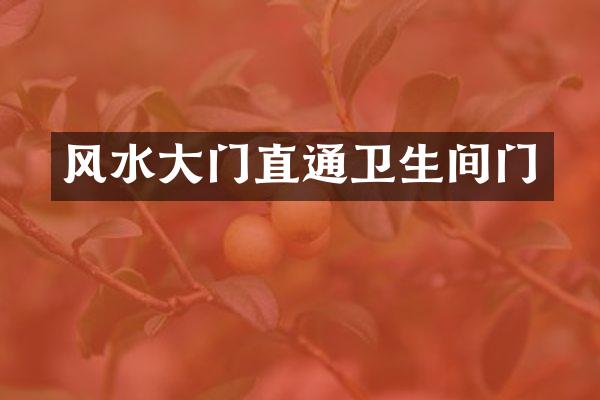 风水大门直通卫生间门