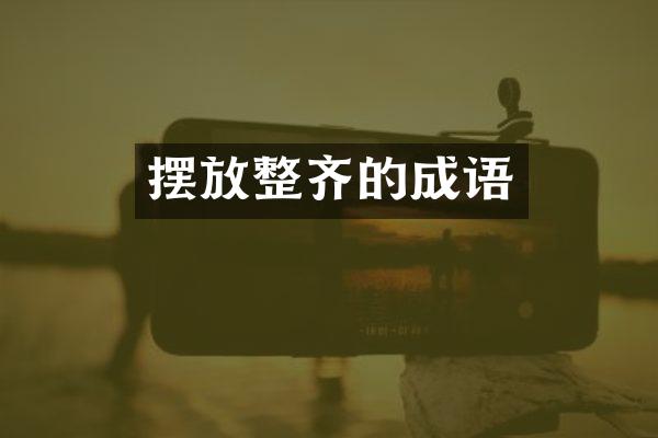 摆放整齐的成语