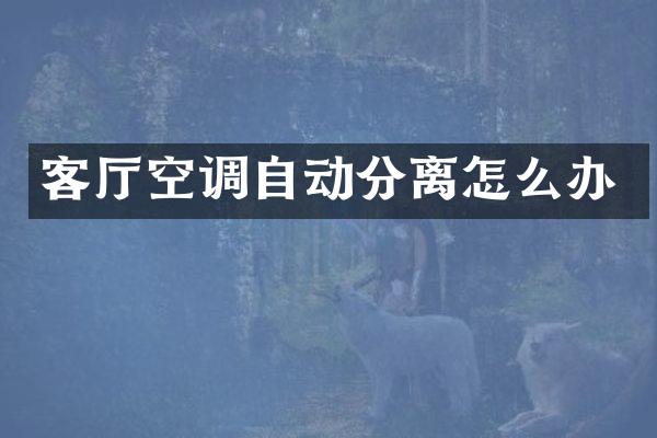 客厅空调自动分离怎么办