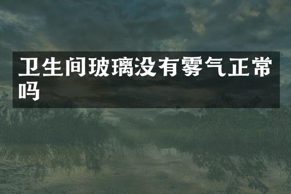 卫生间玻璃没有雾气正常吗