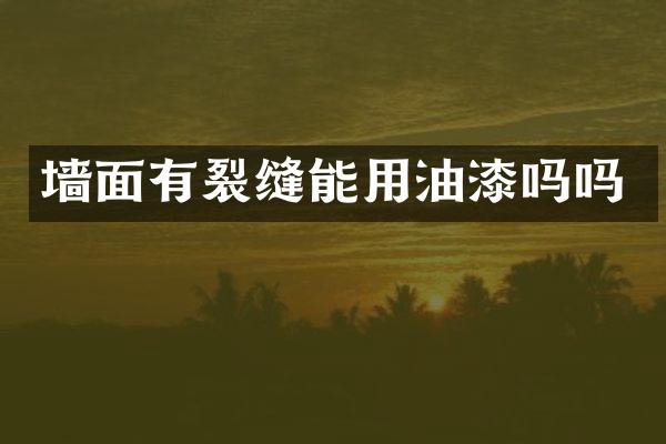 墙面有裂缝能用油漆吗吗