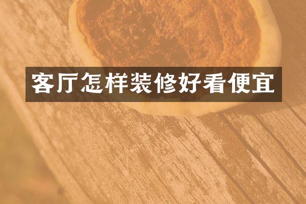 客厅怎样装修好看便宜