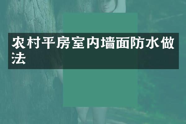 农村平房室内墙面防水做法
