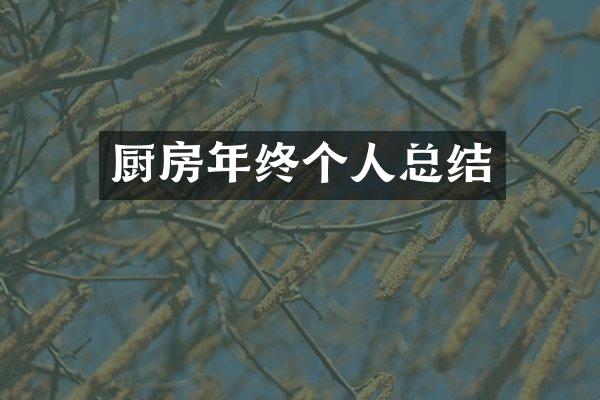 厨房年终个人总结