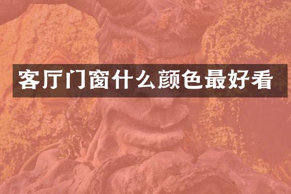 客厅门窗什么颜色最好看