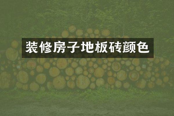 装修房子地板砖颜色