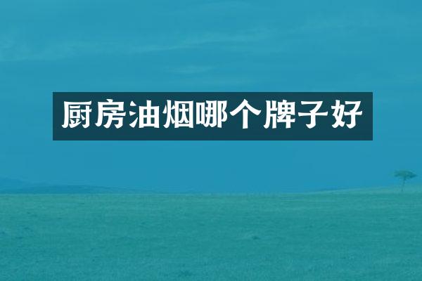 厨房油烟哪个牌子好