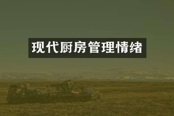 现代厨房管理情绪