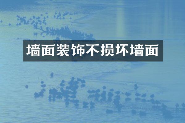 墙面装饰不损坏墙面