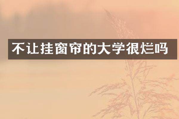 不让挂窗帘的大学很烂吗