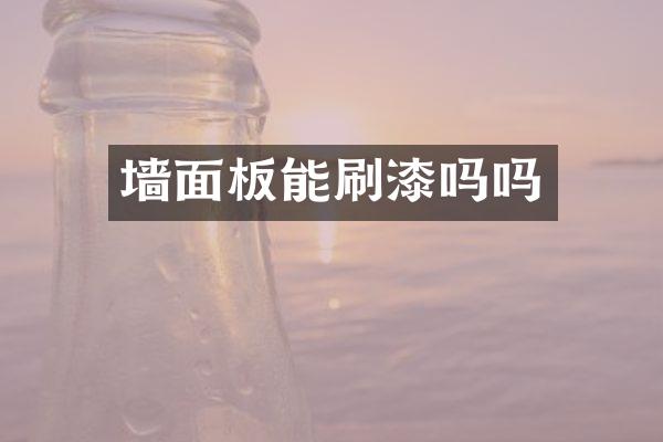 墙面板能刷漆吗吗