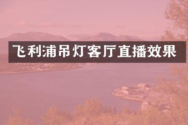 飞利浦吊灯客厅直播效果