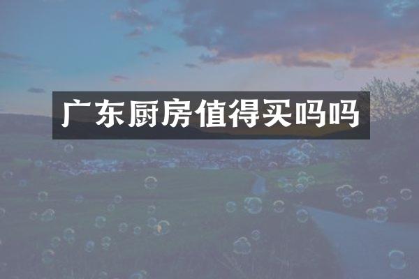 广东厨房值得买吗吗
