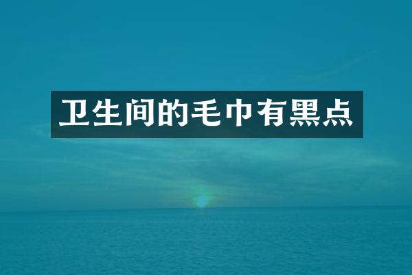卫生间的毛巾有黑点