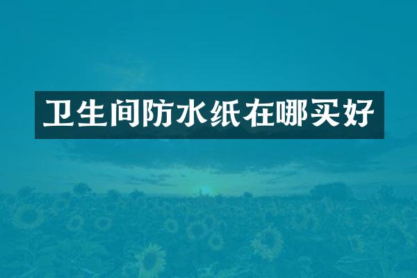 卫生间防水纸在哪买好