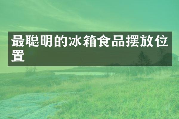 最聪明的冰箱食品摆放位置