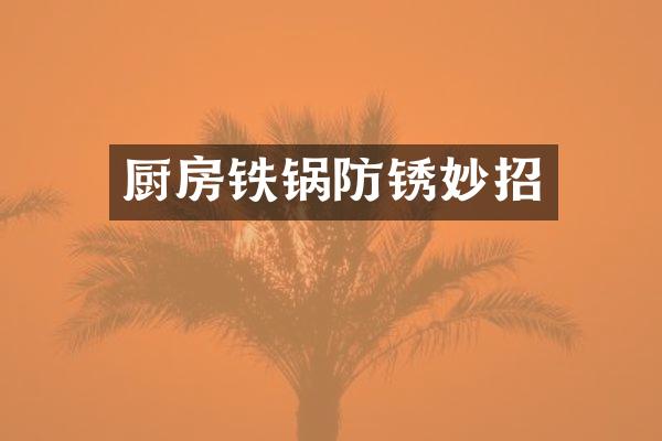厨房铁锅防锈妙招