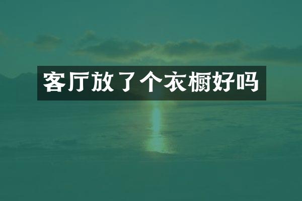 客厅放了个衣橱好吗