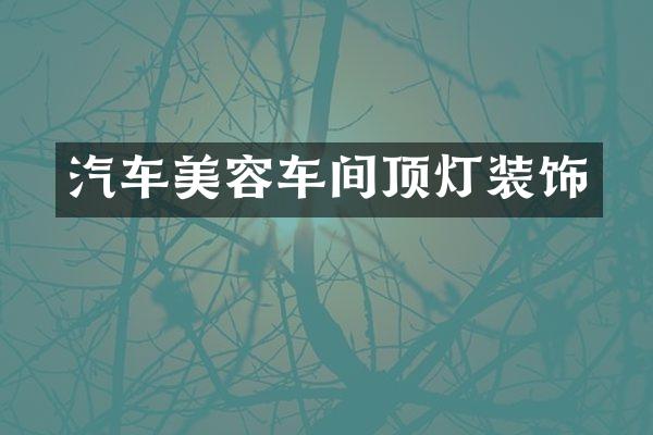 汽车美容车间顶灯装饰