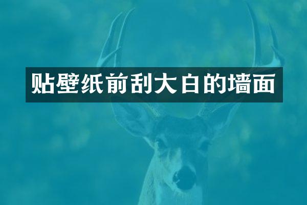 贴壁纸前刮大白的墙面
