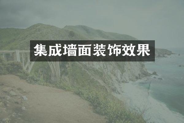 集成墙面装饰效果