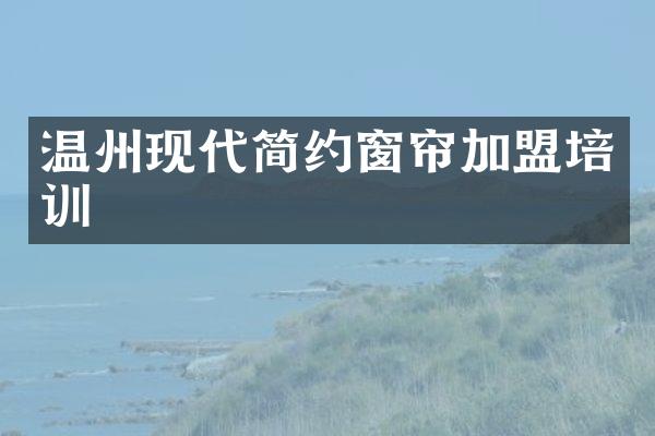 温州现代简约窗帘加盟培训