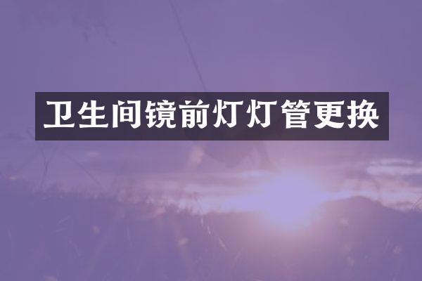 卫生间镜前灯灯管更换