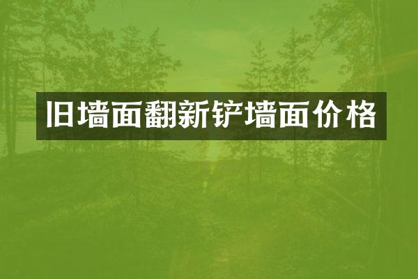旧墙面翻新铲墙面价格