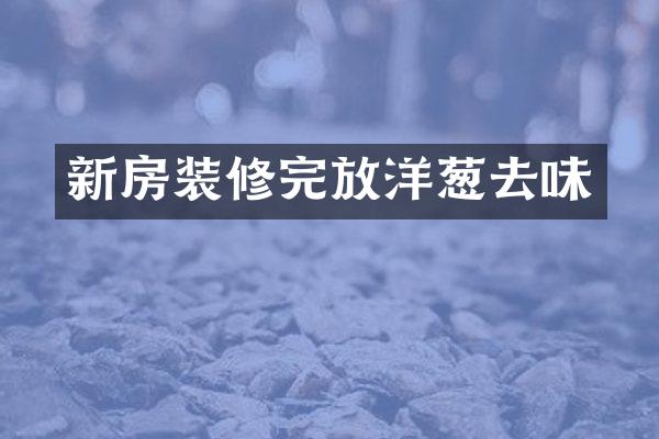 新房装修完放洋葱去味