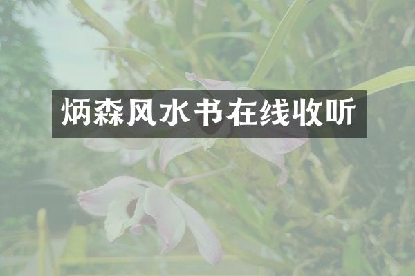 炳森风水书在线收听