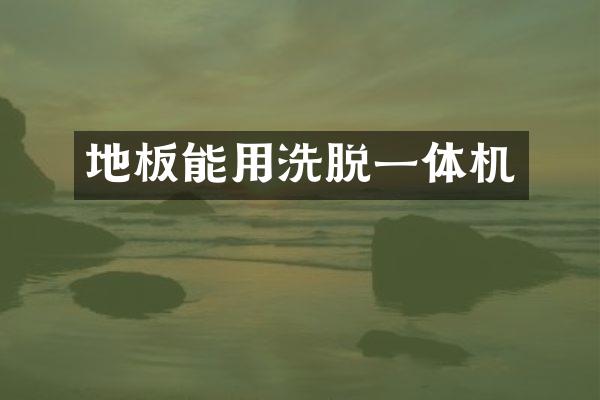 地板能用洗脱一体机