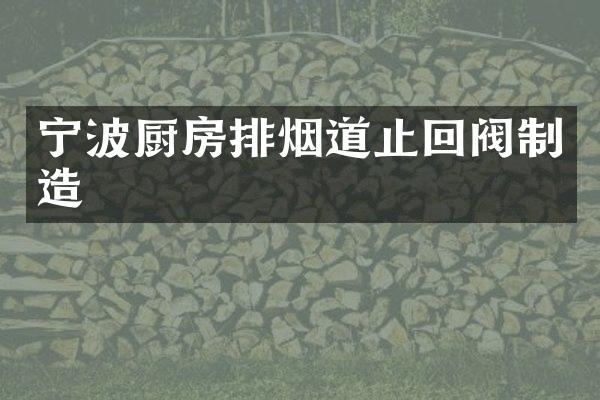 宁波厨房排烟道止回阀制造