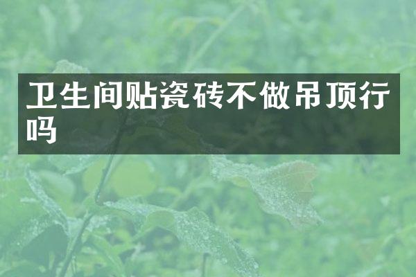 卫生间贴瓷砖不做吊顶行吗