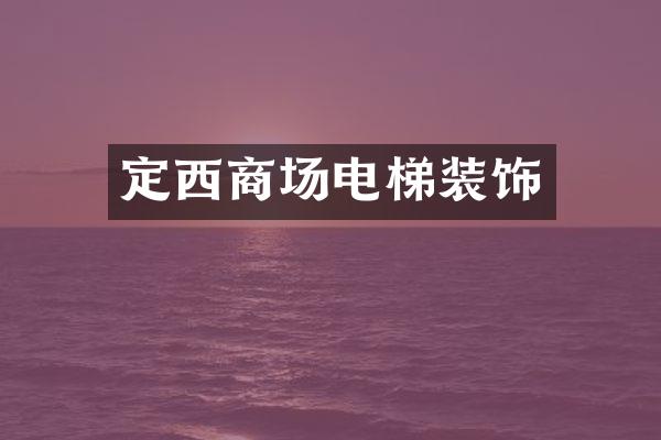 定西商场电梯装饰