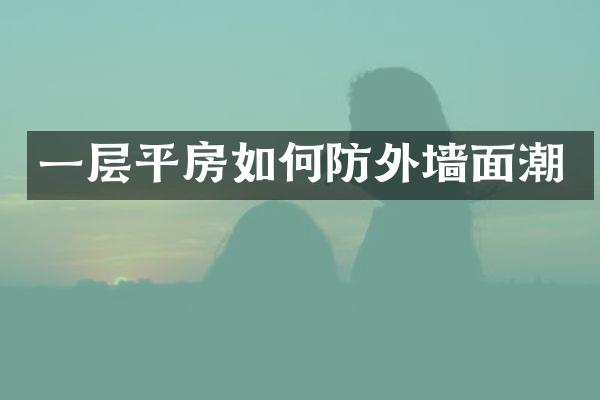 一层平房如何防外墙面潮