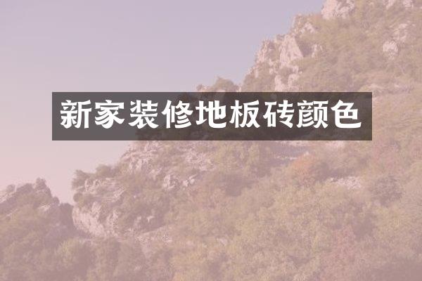 新家装修地板砖颜色