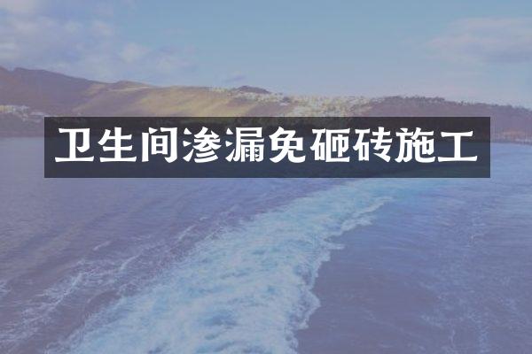 卫生间渗漏免砸砖施工