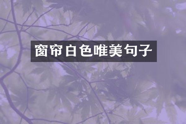 窗帘白色唯美句子