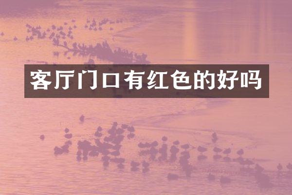 客厅门口有红色的好吗