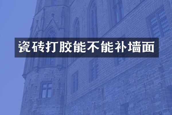 瓷砖打胶能不能补墙面