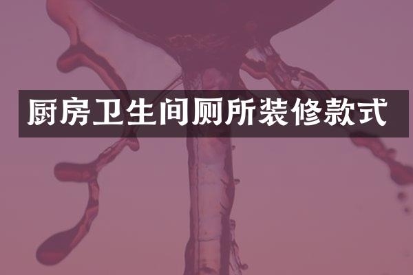 厨房卫生间厕所装修款式