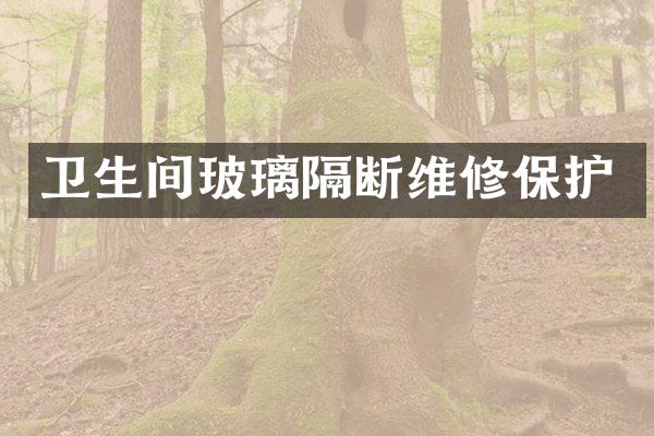 卫生间玻璃隔断维修保护